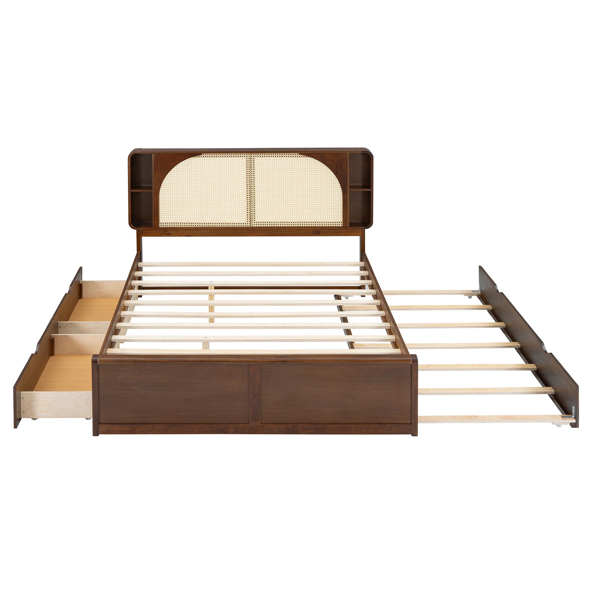 Timeless Haven - Headboard Bed With 2 Drawers And Trundle image 5