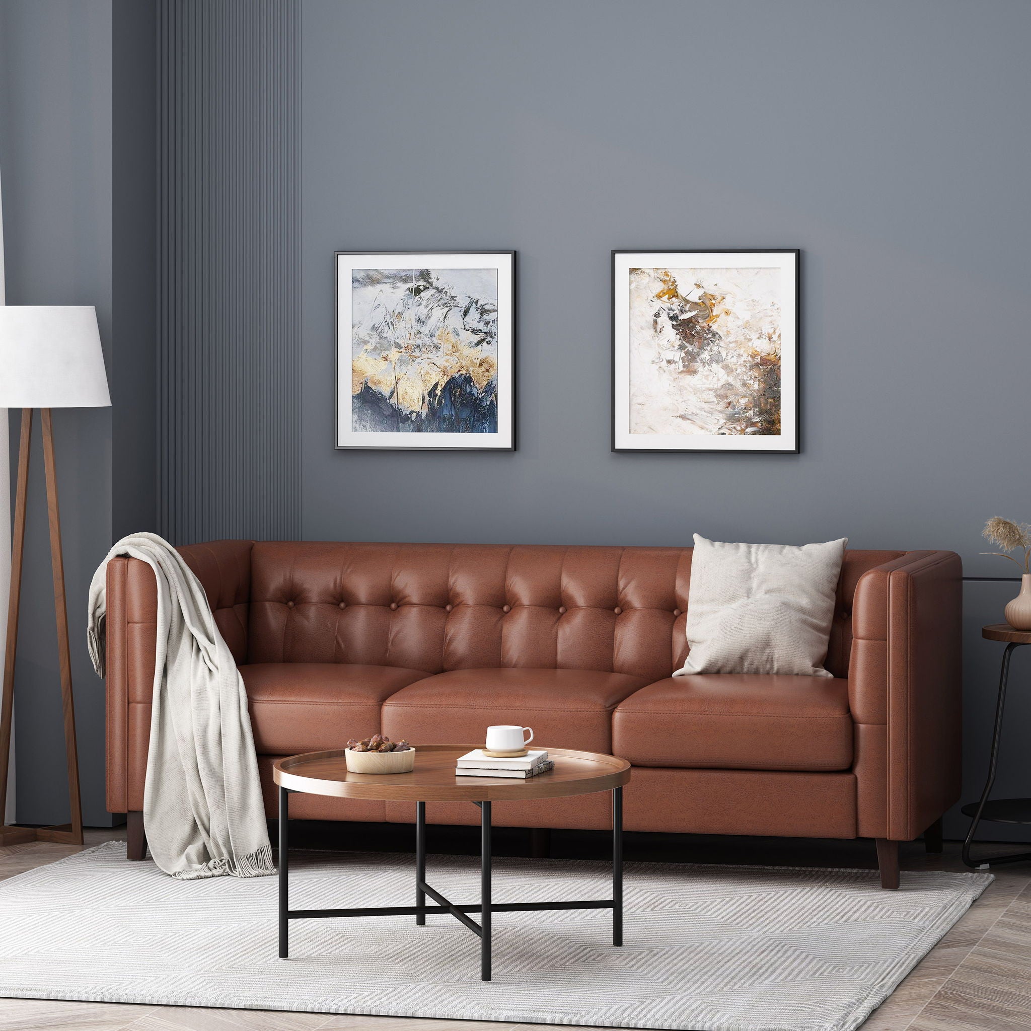 Mirod - Comfy 3 Seat Sofa With Tufted Back, Modern For Living Room image 10