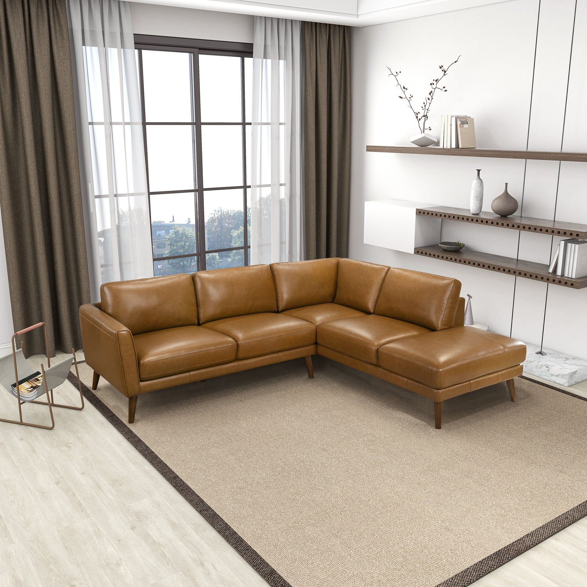 Ashcroft Furniture - Benson - Sectional Sofa With Chaise image 1