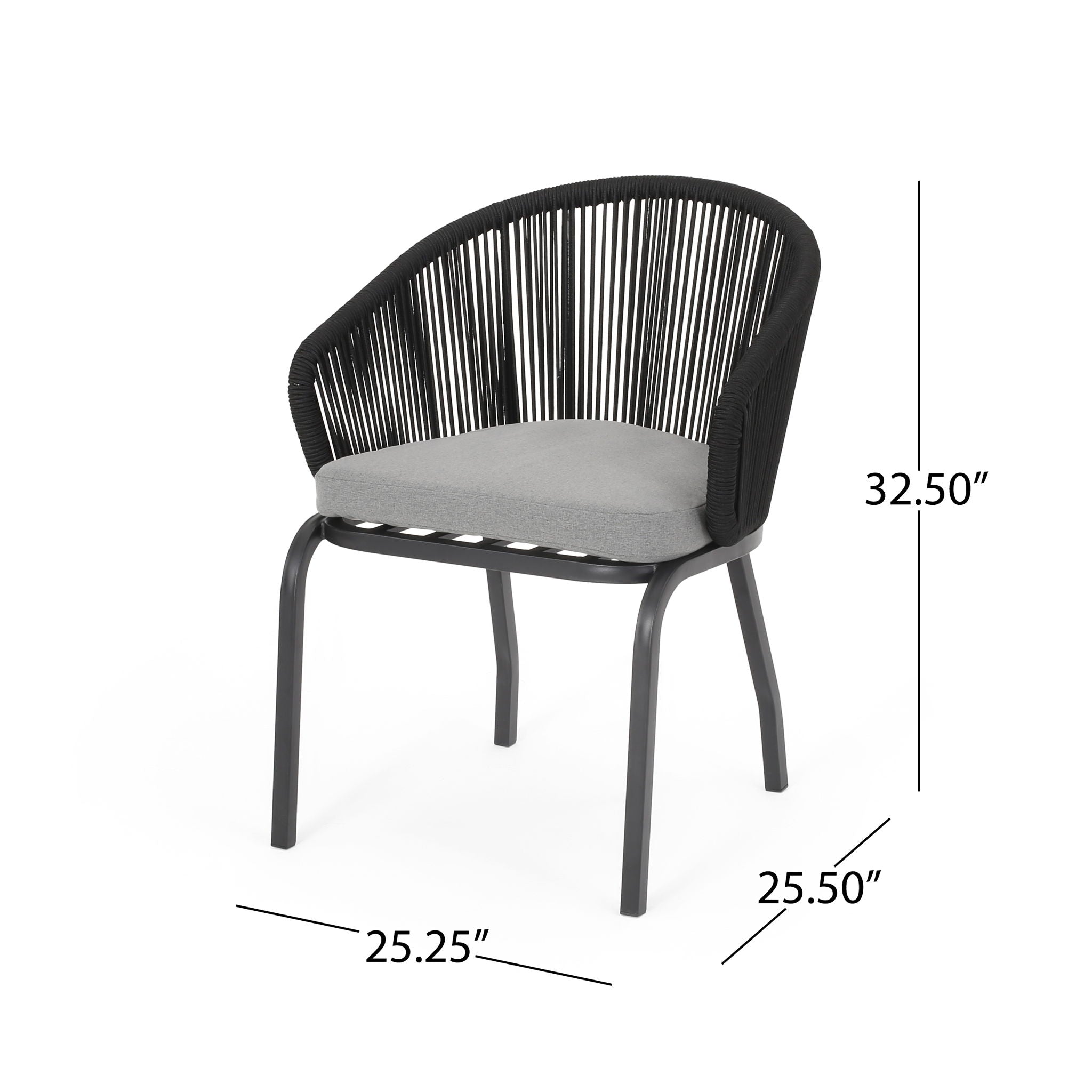 Lapalma - Outdoor Wicker Chair With Powder Coated Iron Legs image 2
