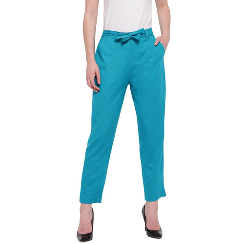 Buy PANIT Women's Regular Fit Cigarette Pants (Olive_S) at Amazon.in