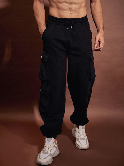 Men Navy REPRESENT Oversized Joggers