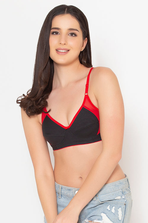Buy Non-Padded Non-Wired Full Cup Multiway Balconette Bra in Black - Cotton  Online India, Best Prices, COD - Clovia - BR2425A13