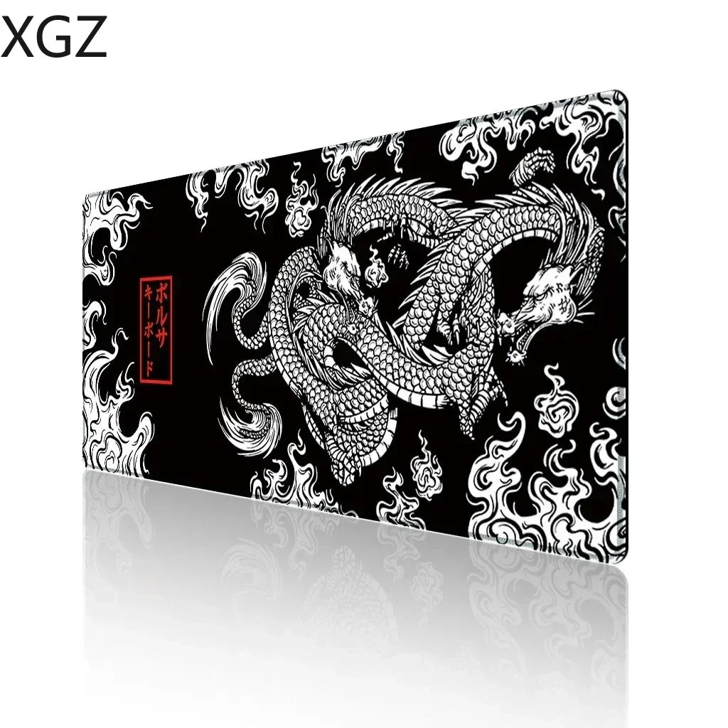 large Japanese dragon gaming mouse pad XXL keyboard machine deskmat on the table speed mats animation carpet rubber rug 40*90cm