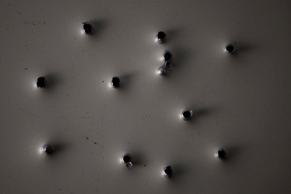 Holes in welded metal surface