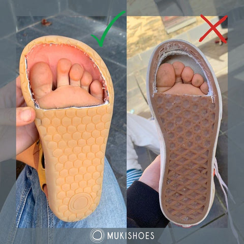 Barefoot shoe toebox vs normal shoe