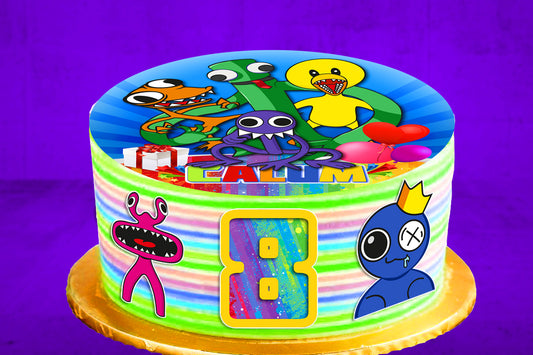 Roblox Rainbow Friends Blue Orange Green Purple Edible Cupcake Topper – A  Birthday Place