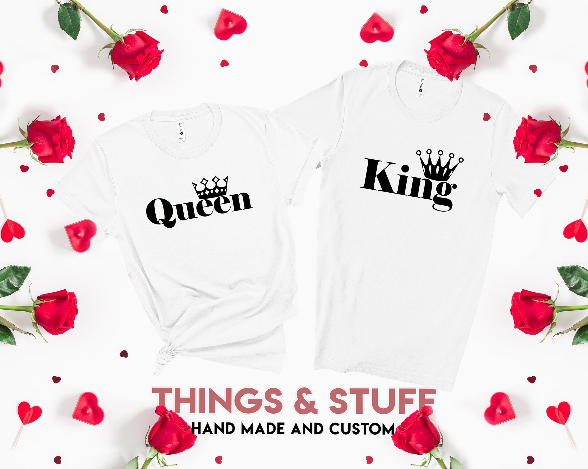 Roux También Individualidad Camisas para parejas King/Queen – Things & Stuff Custom