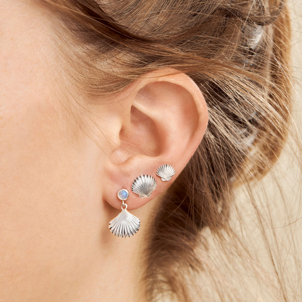 Midsummer Star Sterling Silver Jewellery Stud Earrings