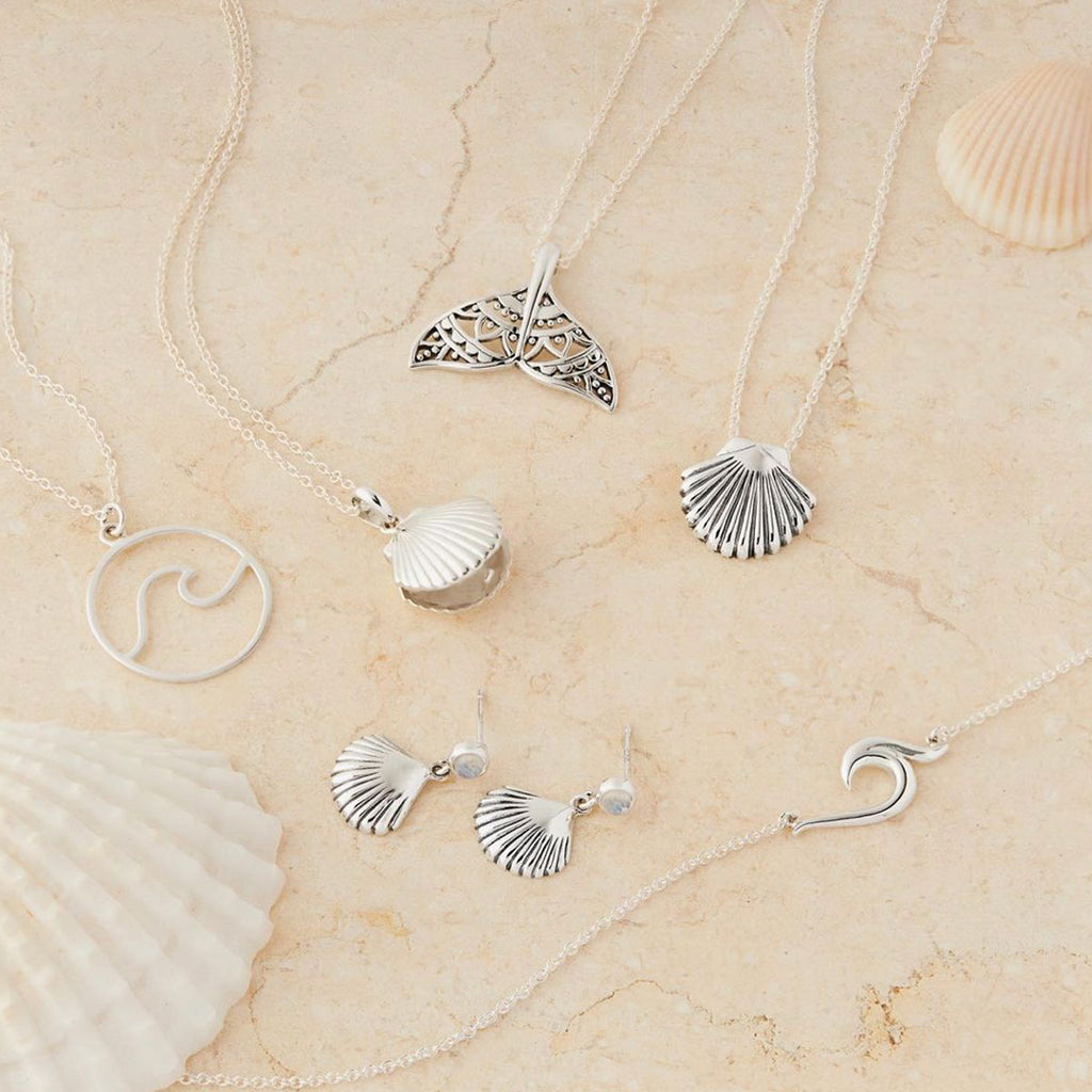 Midsummer Star Sterling Silver Aquatic Jewellery Necklace Stud Earrings Bracelet 