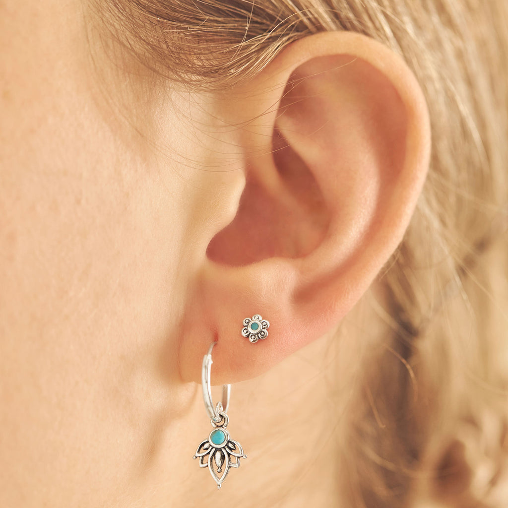 Midsummer Star Sterling Silver Turquoise Jewellery Earrings