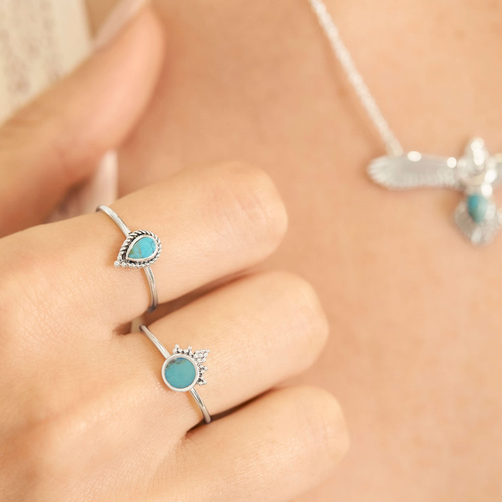 Midsummer Star Sterling Silver Turquoise Jewellery Rings and Necklaces