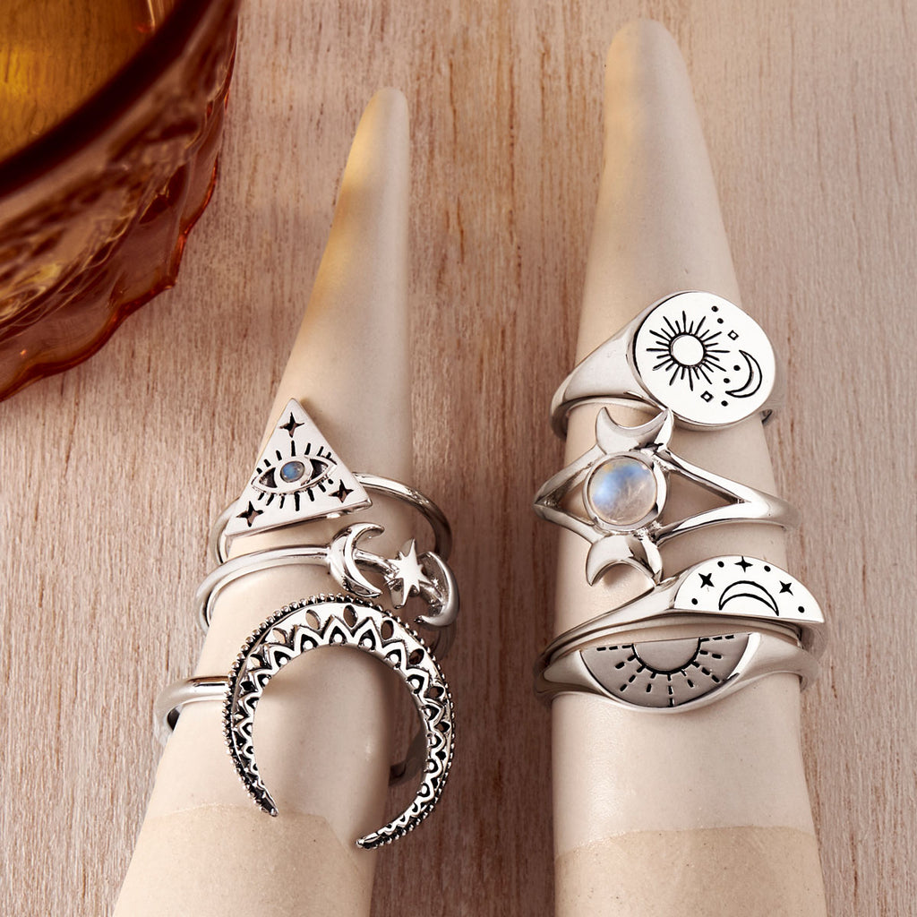 sterling silver astral rings