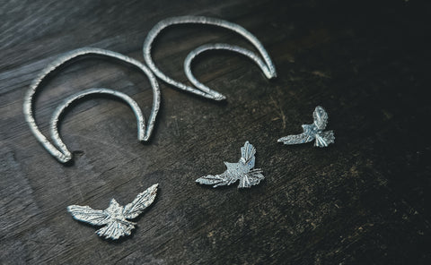 Stterling silver pieces coming together to create jewelry