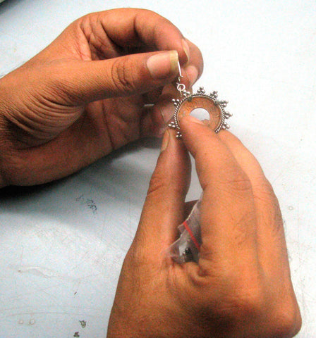 Making of Coin earrings 