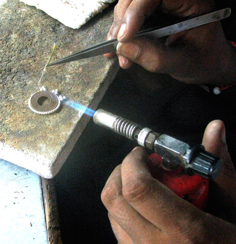 Making of Coin earrings 