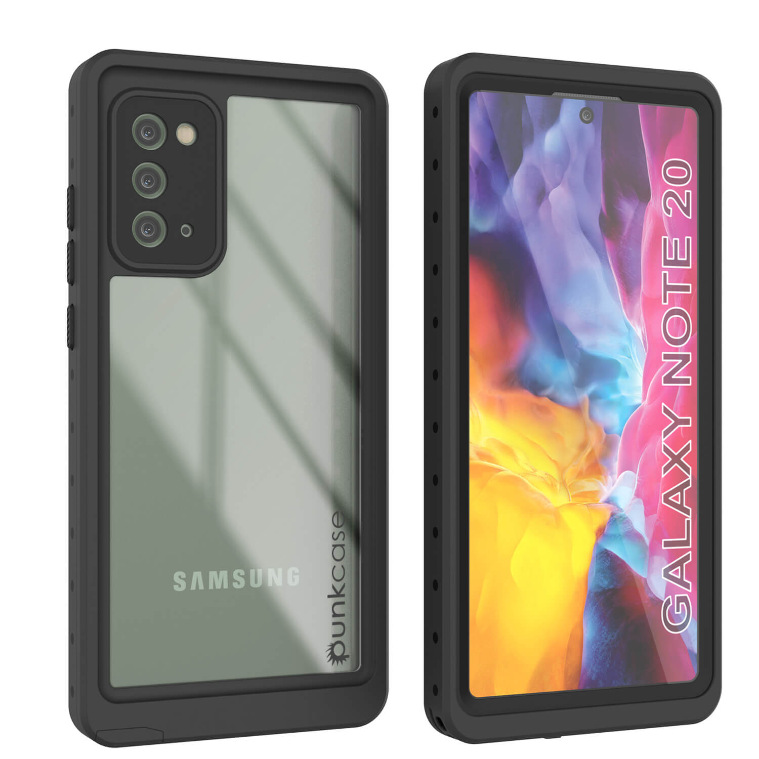 Galaxy Note 20 Waterproof Case, Punkcase Studstar Clear Thin Armor Cover