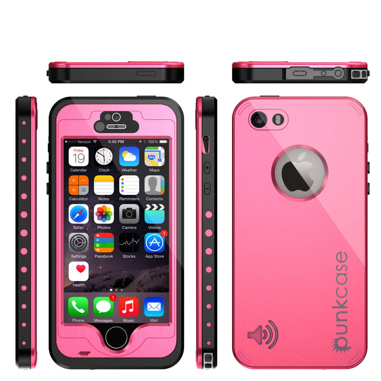 inzet militie Onderzoek PUNKcase StudStar Pink Apple iPhone 5S/5 Waterproof Case – punkcase