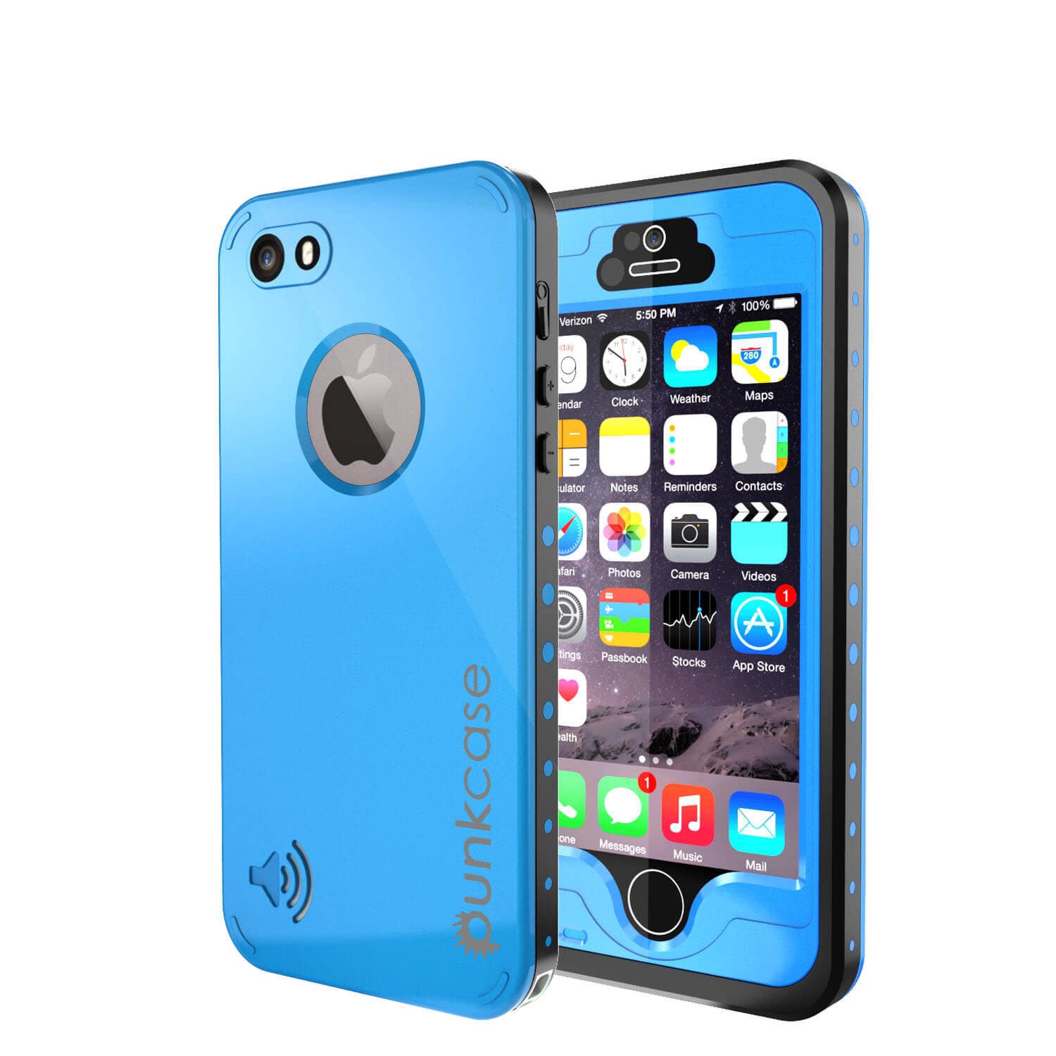 kust nietig Brutaal PUNKcase StudStar Light Blue Apple iPhone 5S/5 Waterproof Case – punkcase
