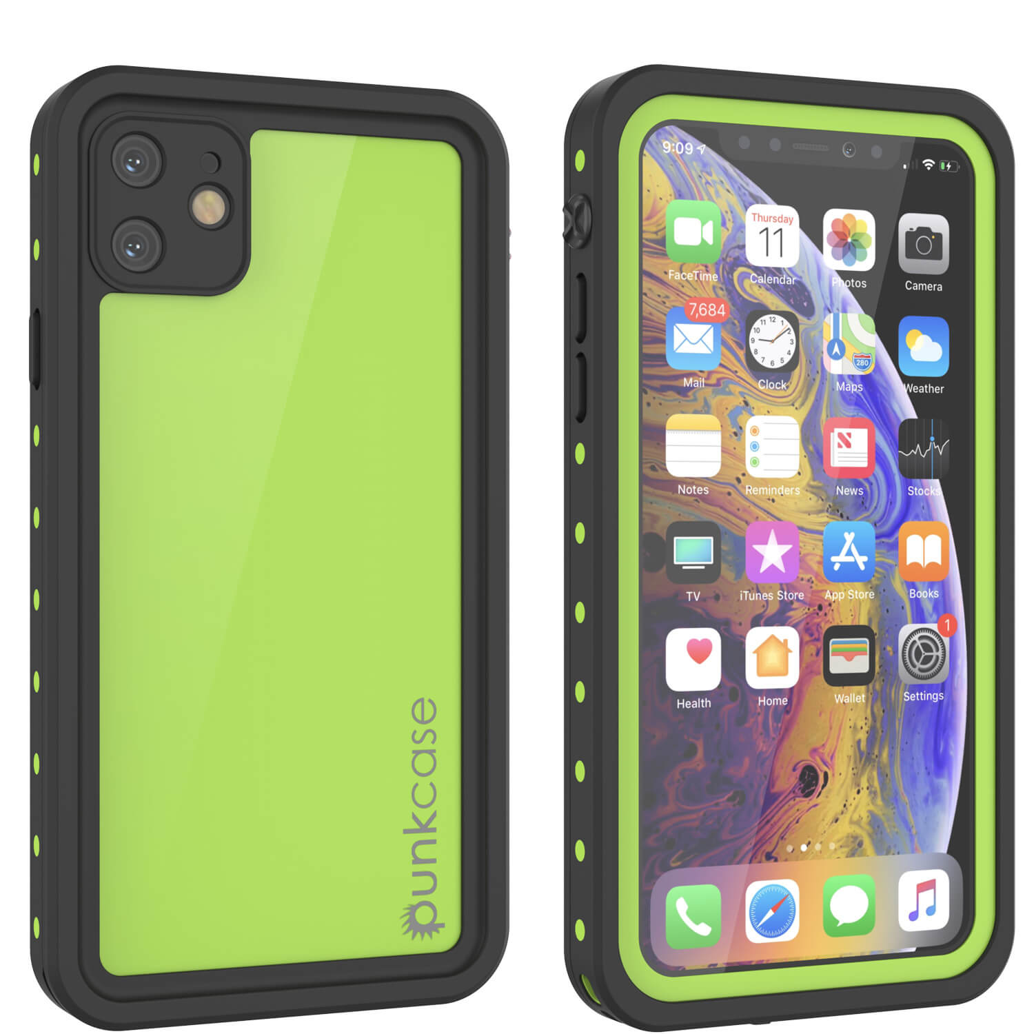 Iphone 11 Waterproof Ip68 Case Punkcase Light Green Studstar Serie
