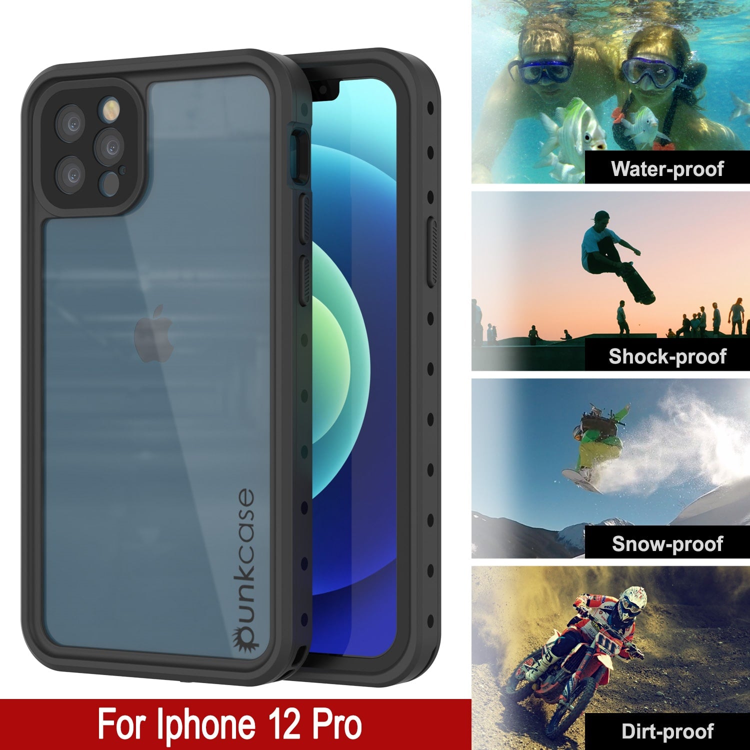 risico Archaïsch Besluit iPhone 12 Pro Waterproof IP68 Case, Punkcase [Clear] [StudStar Series] –  punkcase