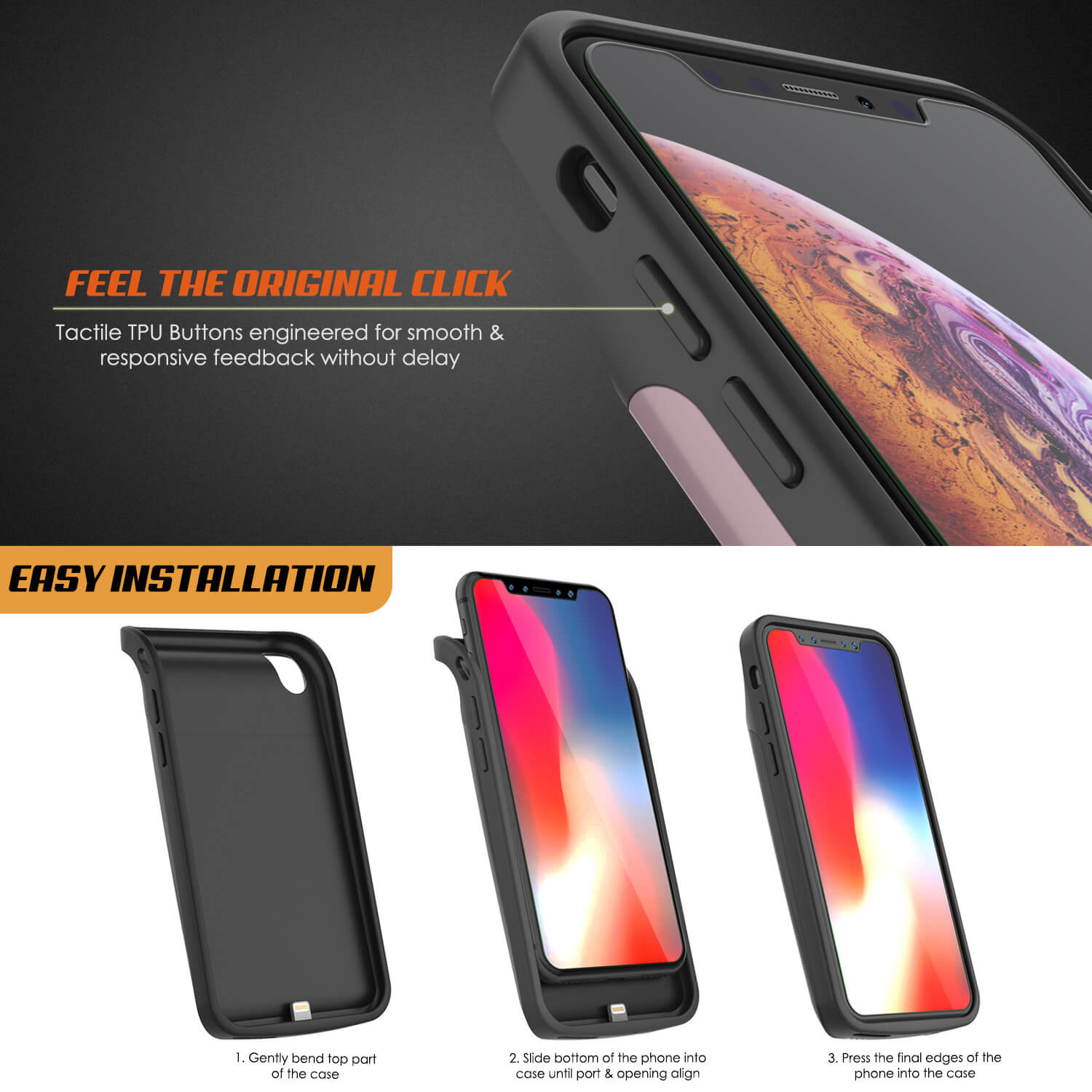 iphone XS Max Battery Case, PunkJuice 5000mAH Fast Charging Power Bank ...