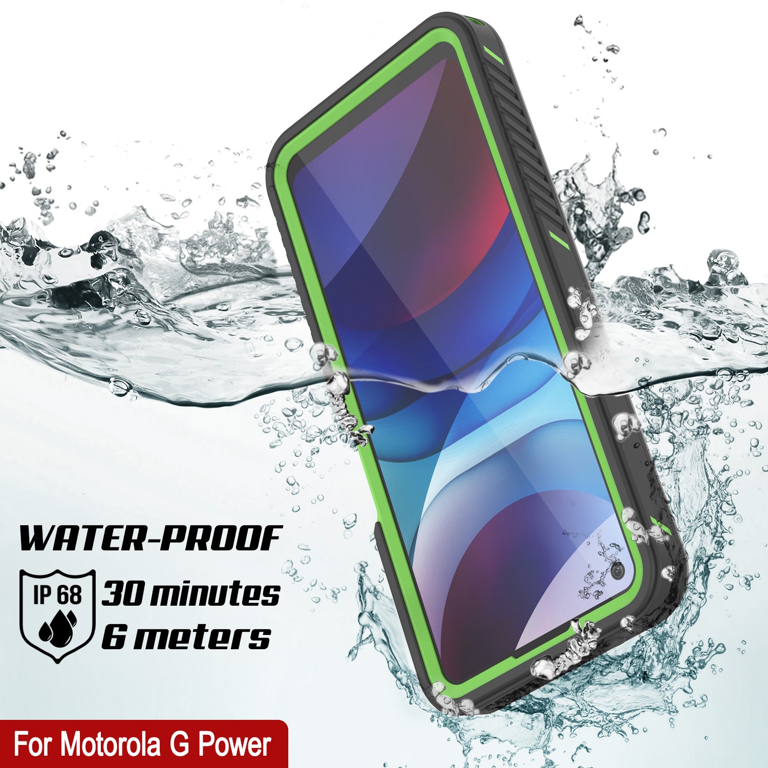 Moto G Power Waterproof Case, Punkcase [Extreme Series] Armor Cover W