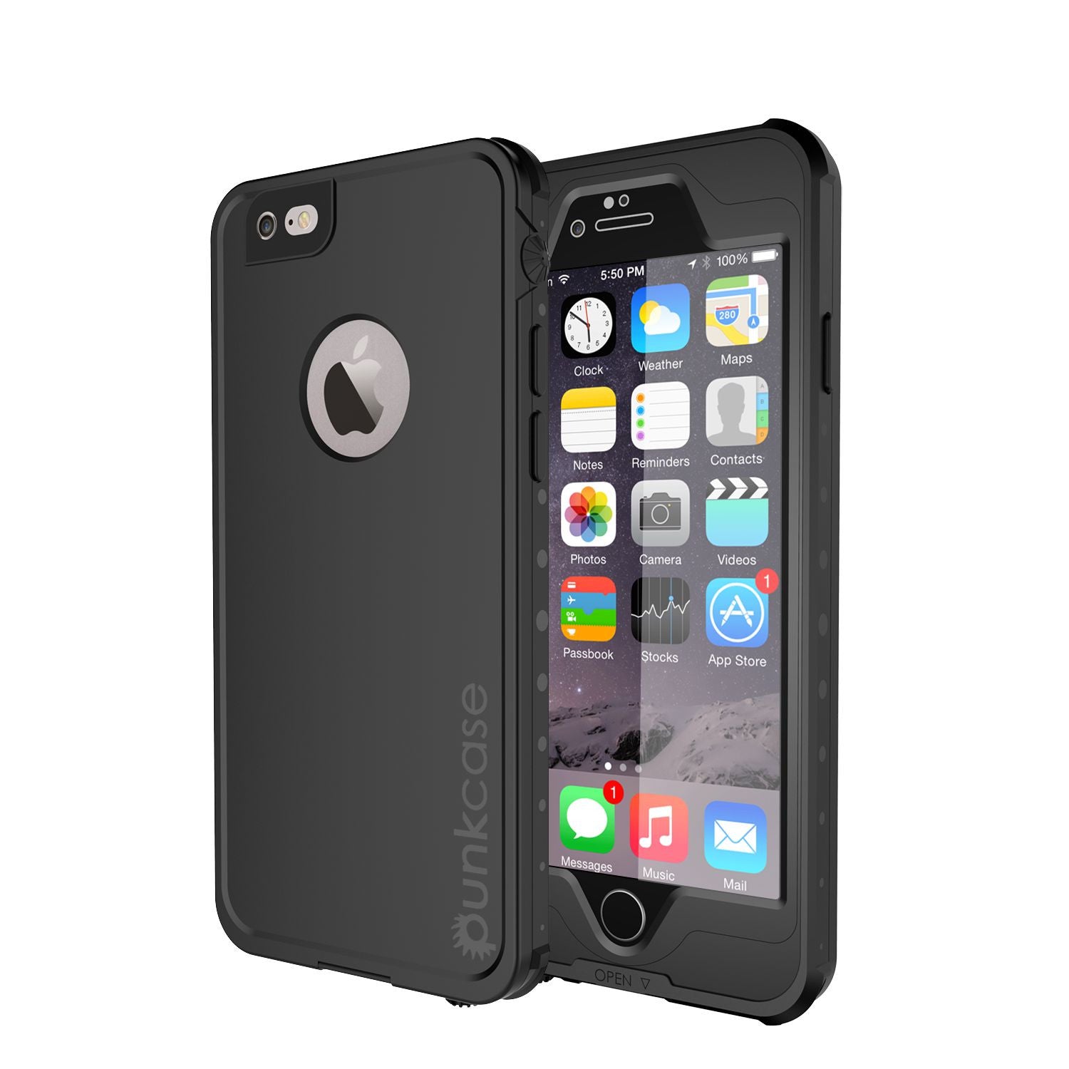 PUNKcase StudStar Black Apple iPhone 6S Plus/6 Waterproof Case punkcase
