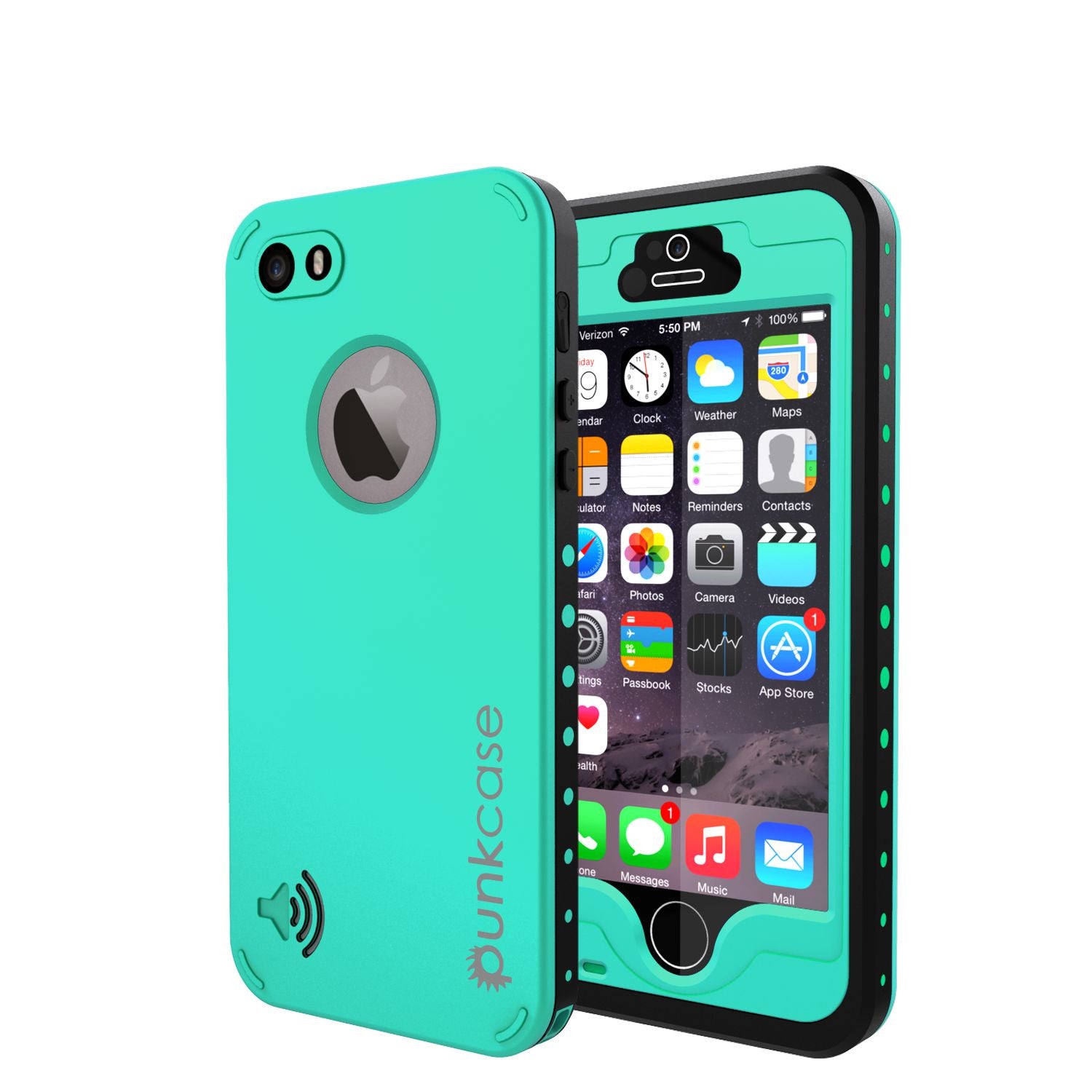 Punkcase Studstar Teal Apple Iphone 5s 5 Waterproof Case