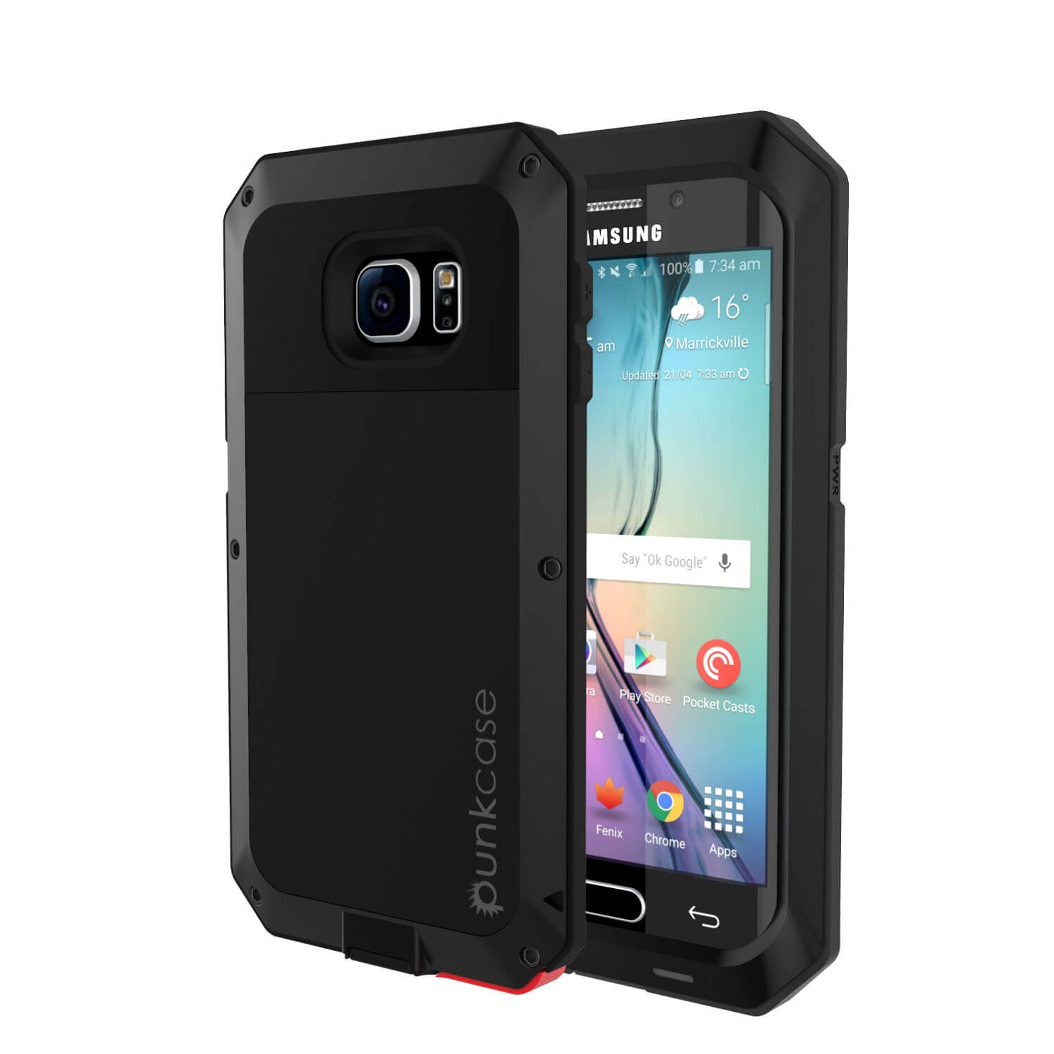 ziel Kiezelsteen gallon Samsung Galaxy S6 Case Aluminum Frame Metallic Black Series – punkcase