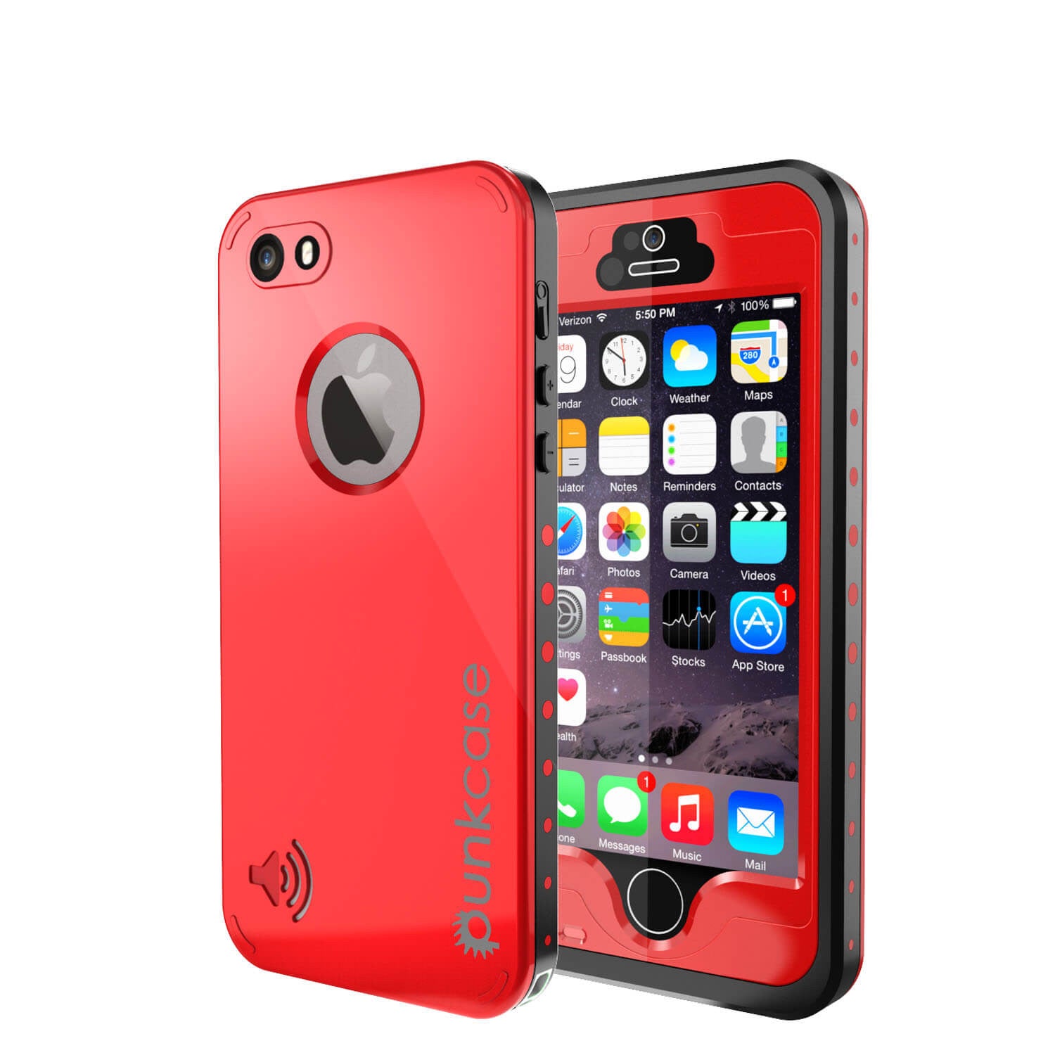 nabootsen papier fantoom PUNKcase StudStar Red Case for Apple iPhone 5S/5 Waterproof Case – punkcase