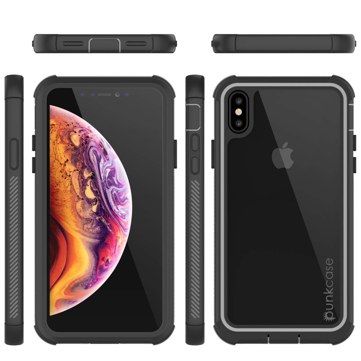 Punkcase Iphone Xs Max Case Spartan Series Clear Rugged Heavy Duty