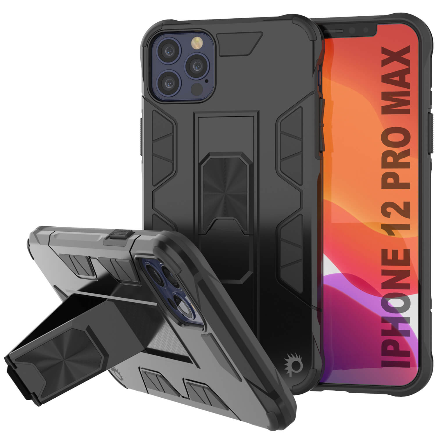 Punkcase Iphone 12 Pro Max Military Case With Kickstand