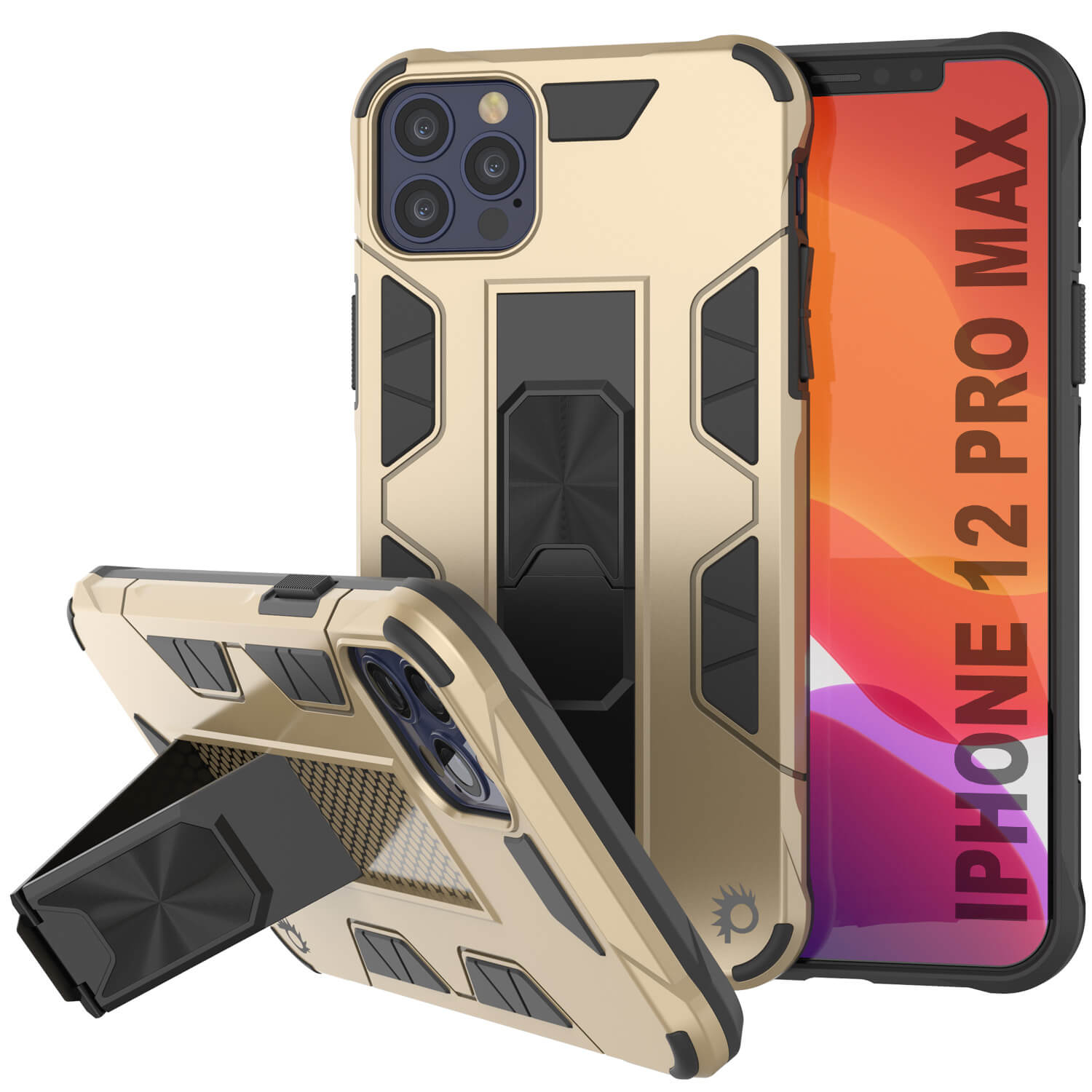 Punkcase Iphone 12 Pro Max Military Case With Kickstand