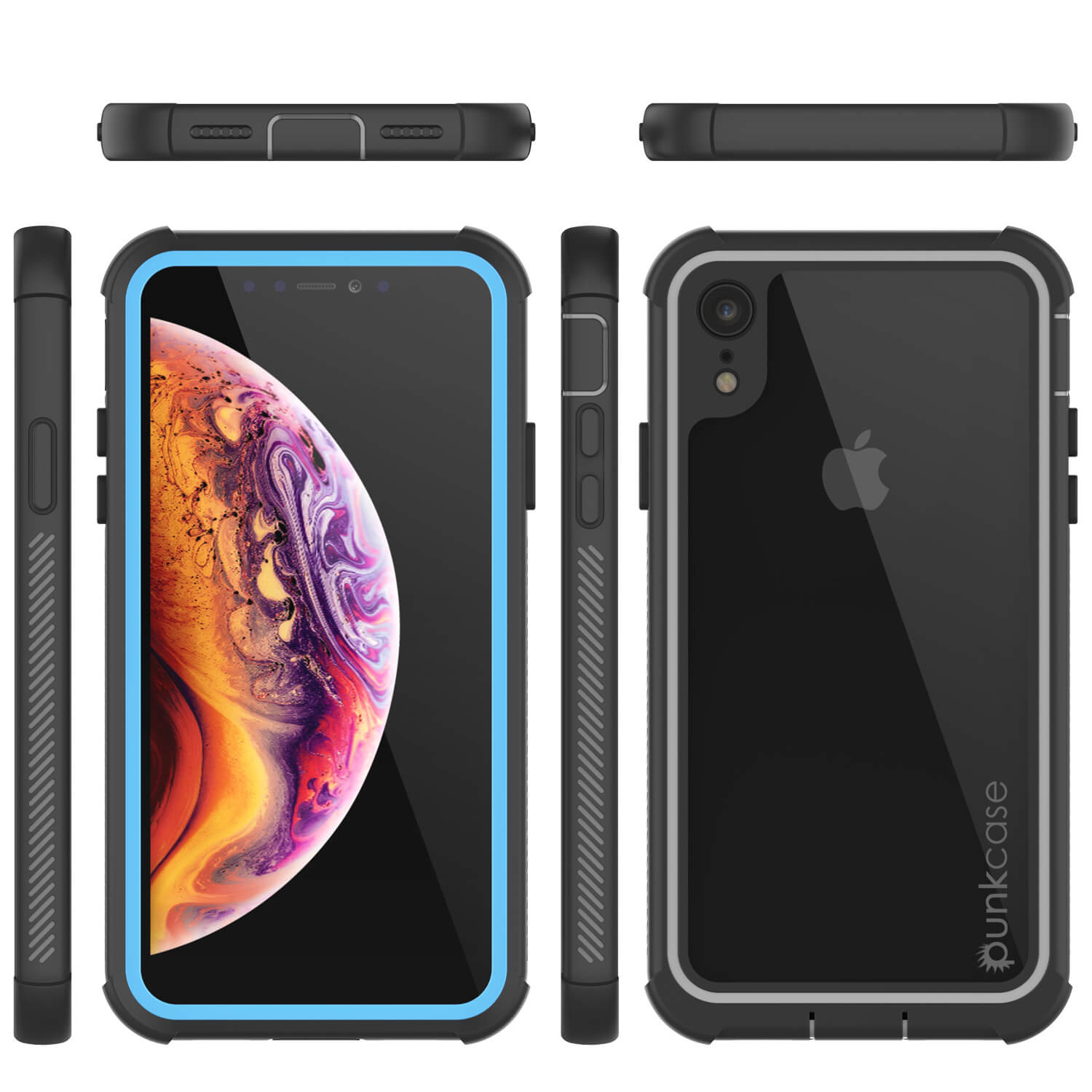 PunkCase iPhone XR Case, [Spartan Series] Clear Rugged Heavy Duty Cove ...