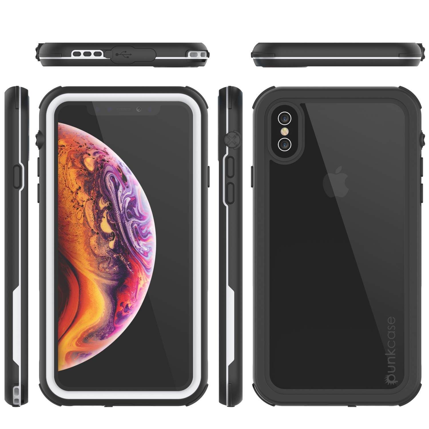 iPhone XS Max Waterproof IP68 Case, Punkcase [white] [Rapture Series ...