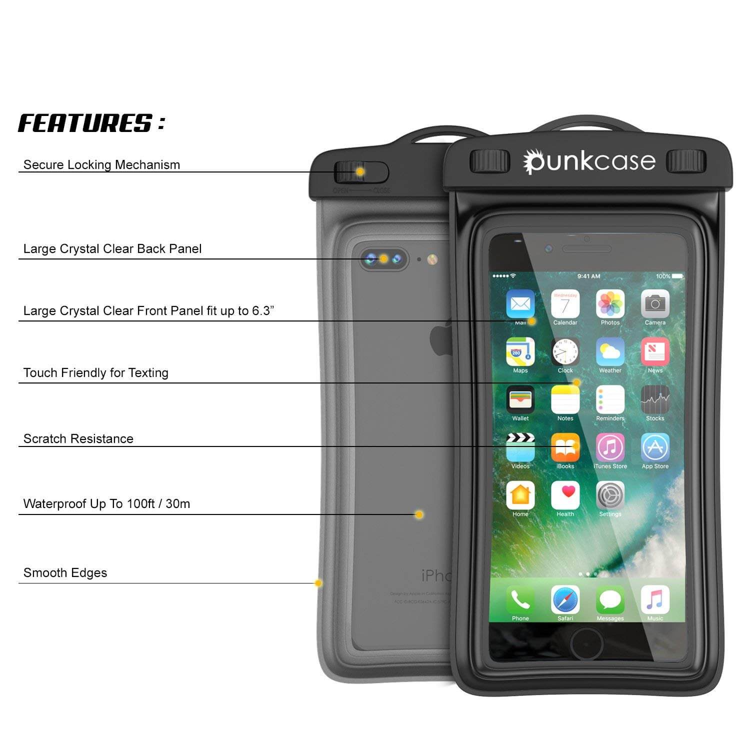Waterproof Phone Pouch, PunkBag Universal Floating Dry Case Bag for mo