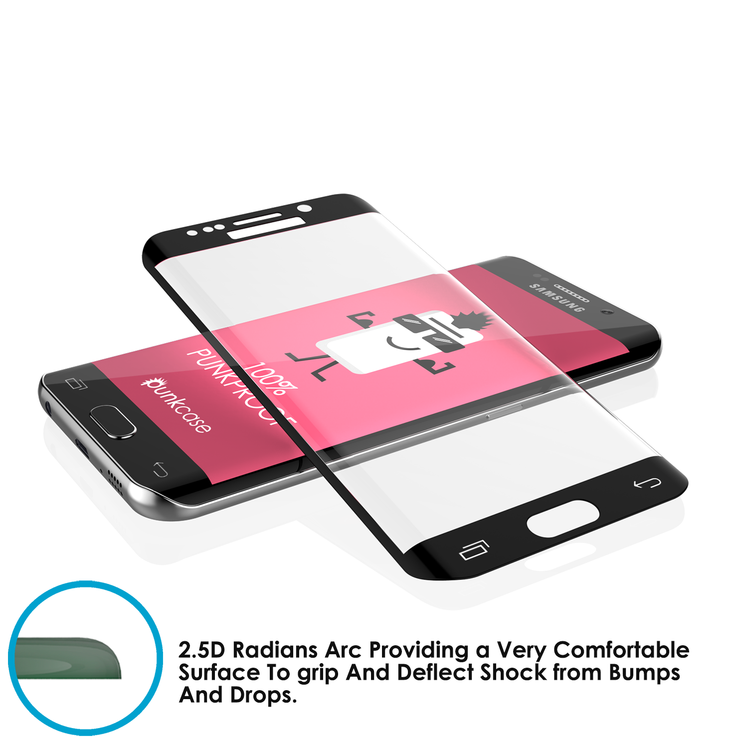 Doe mee Ophef Keer terug Galaxy S7 Edge Black Screen Protector - Punkcase Glass SHIELD Samsung G –  punkcase