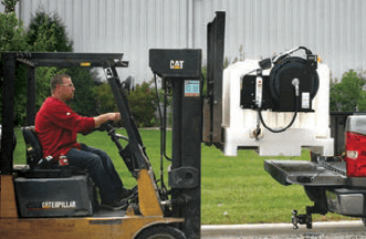 Portable Def Tank with Fork Lift Attachment