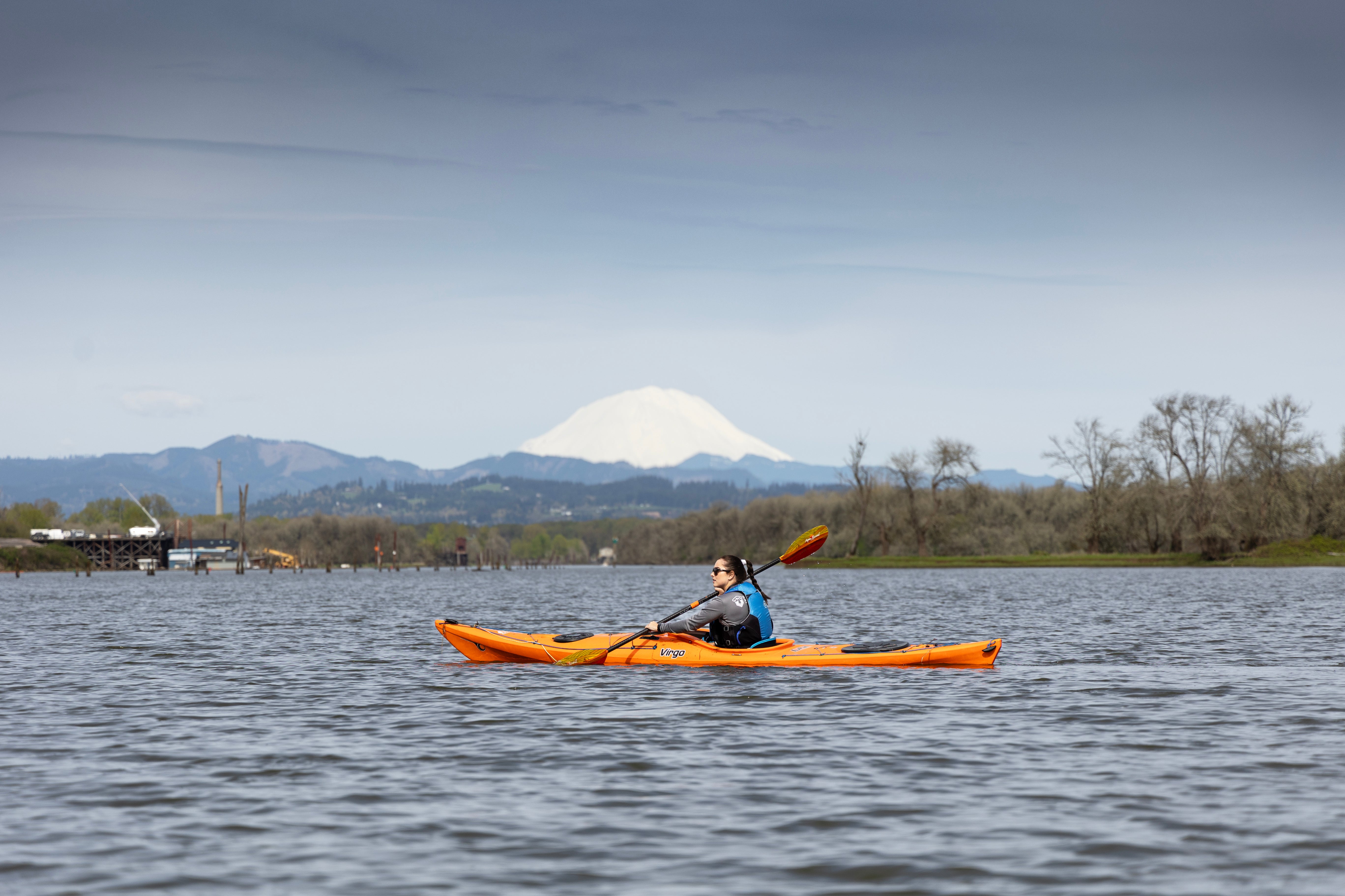 woman in kayak