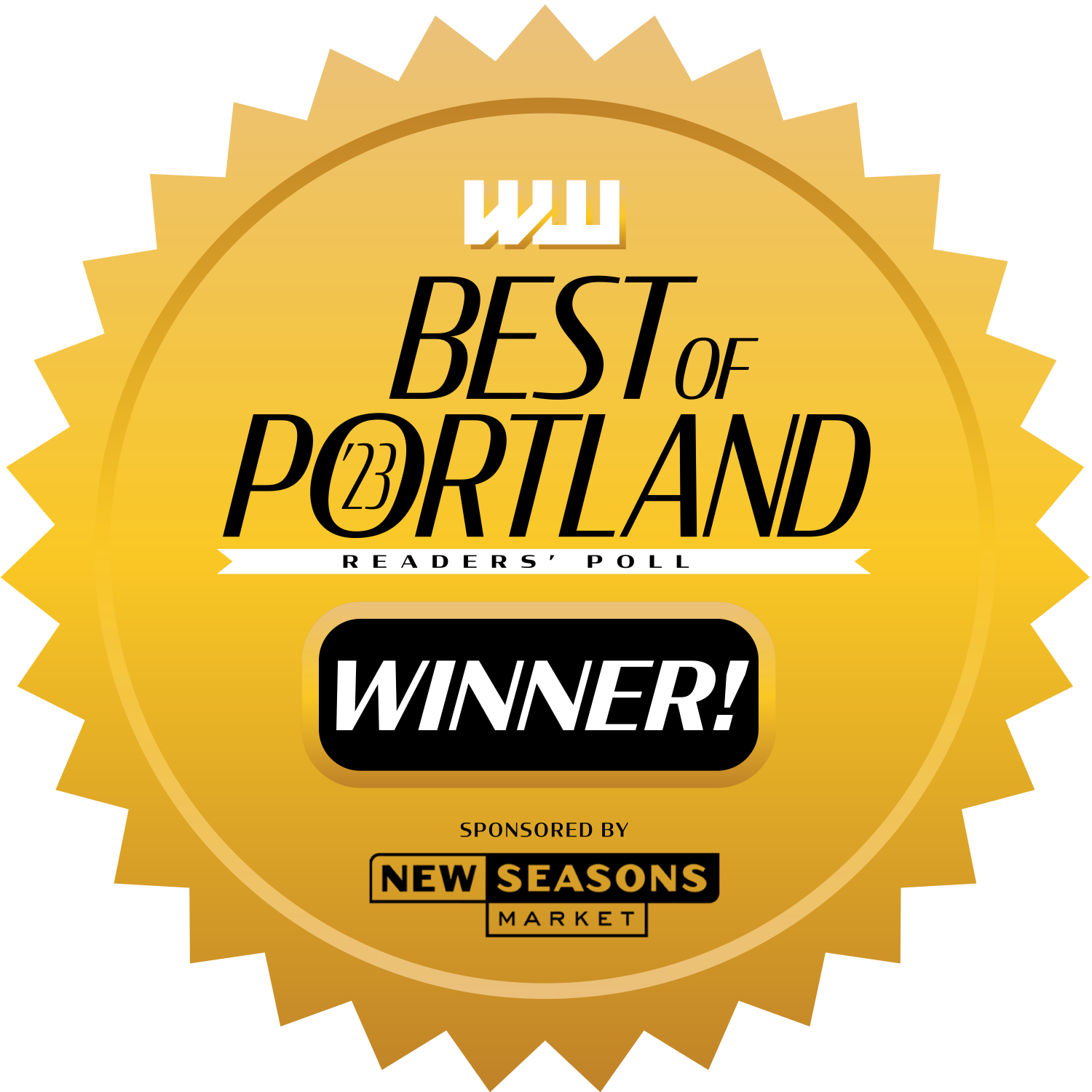 WINNER BADGE FOR BEST OF PORTLAND