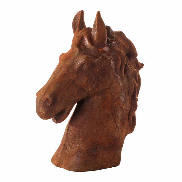 Cast Iron Horse Head in Rust Finish