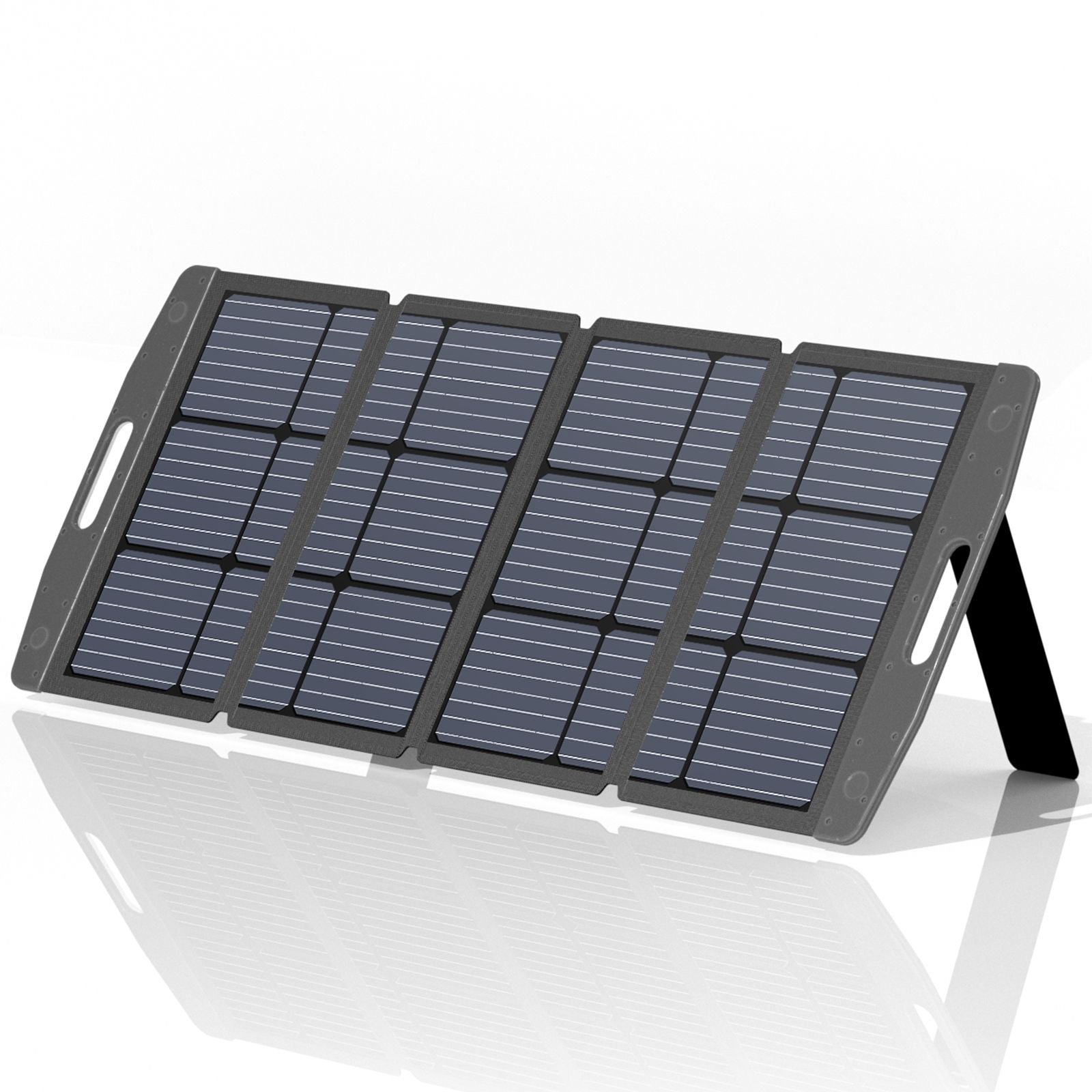 Solar Panel, Foldable Portable Solar Panel Battery Charger Kit with Adjustable Kickstand, Wire Storage Bag, MC4 Cable, IP67 Waterproof for Portable Power Station Camping Tent Home Off-Grid RV (100W)