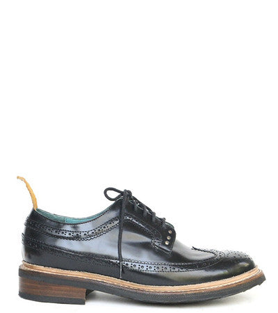 black leather brogue shoes