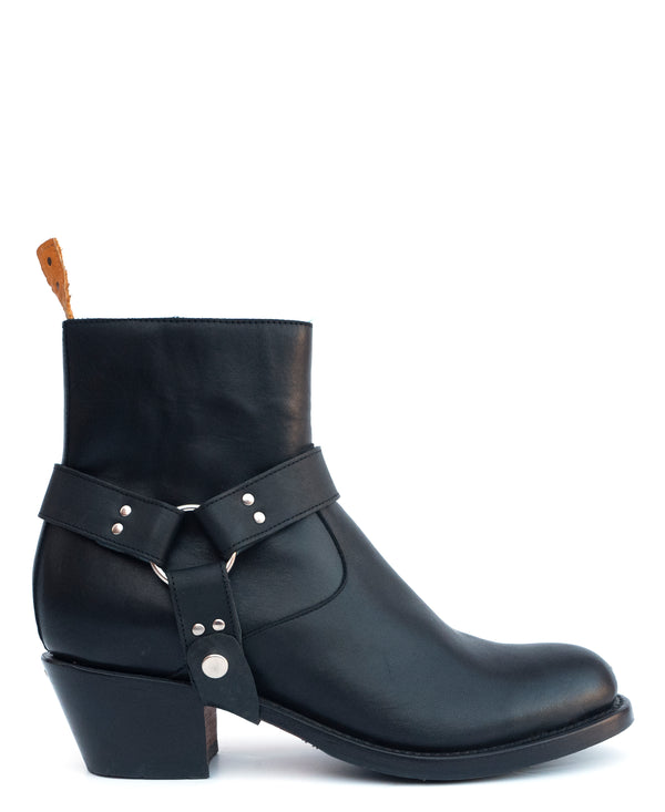 No.2070 HIGHROAD ankle zip boot Black - pskaufmanfootwear