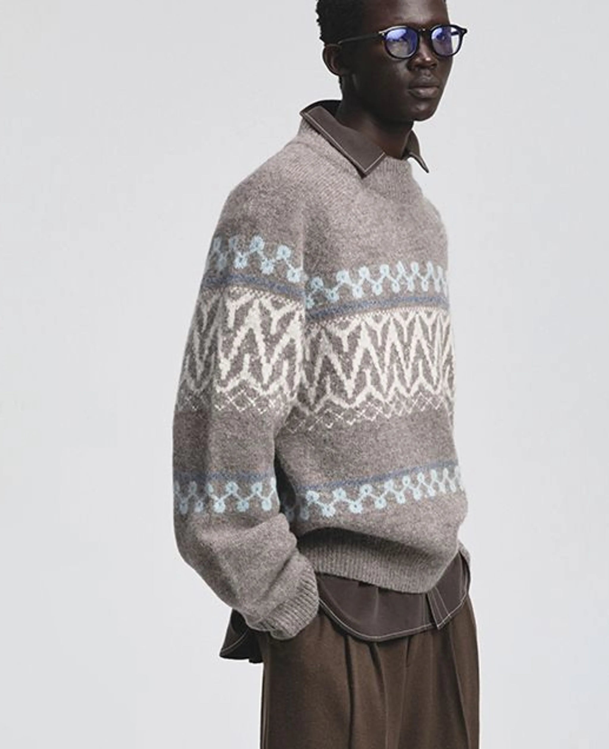 12247da4-4fae-40a3-9b8d-cbf5883ace47-0878f7f1-b13d-4499-b316-06fce7e0fef4 - Product in progress - NANS Superfine Alpaca Wool Blend Fair Isle Jacquard Wide Crew Neck Raglan Sleeve Knit Sweater NS9K07
