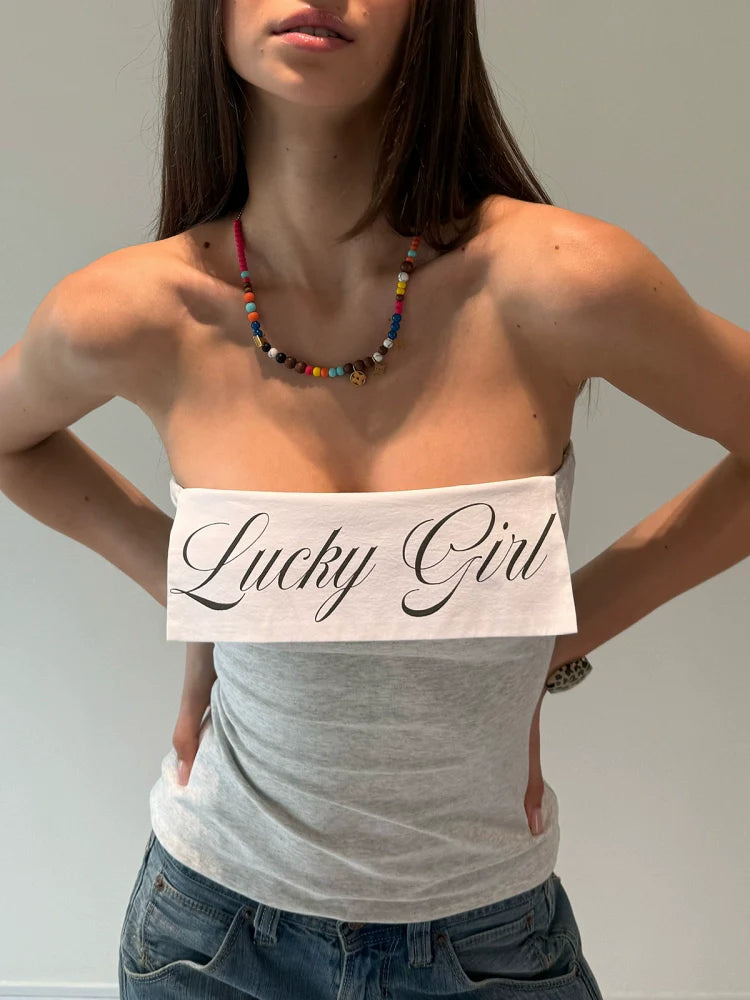 Lucky Girl Strapless Tube Top - Image 1