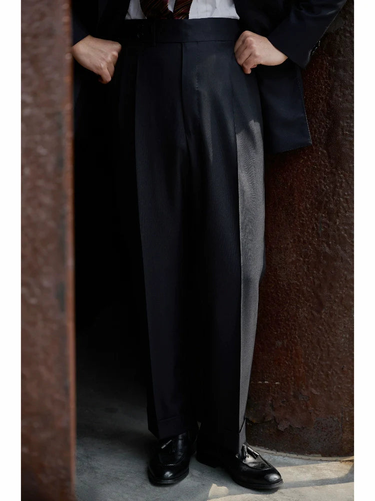 Louvre Phantom Blue High-Waist Trousers - Image 1
