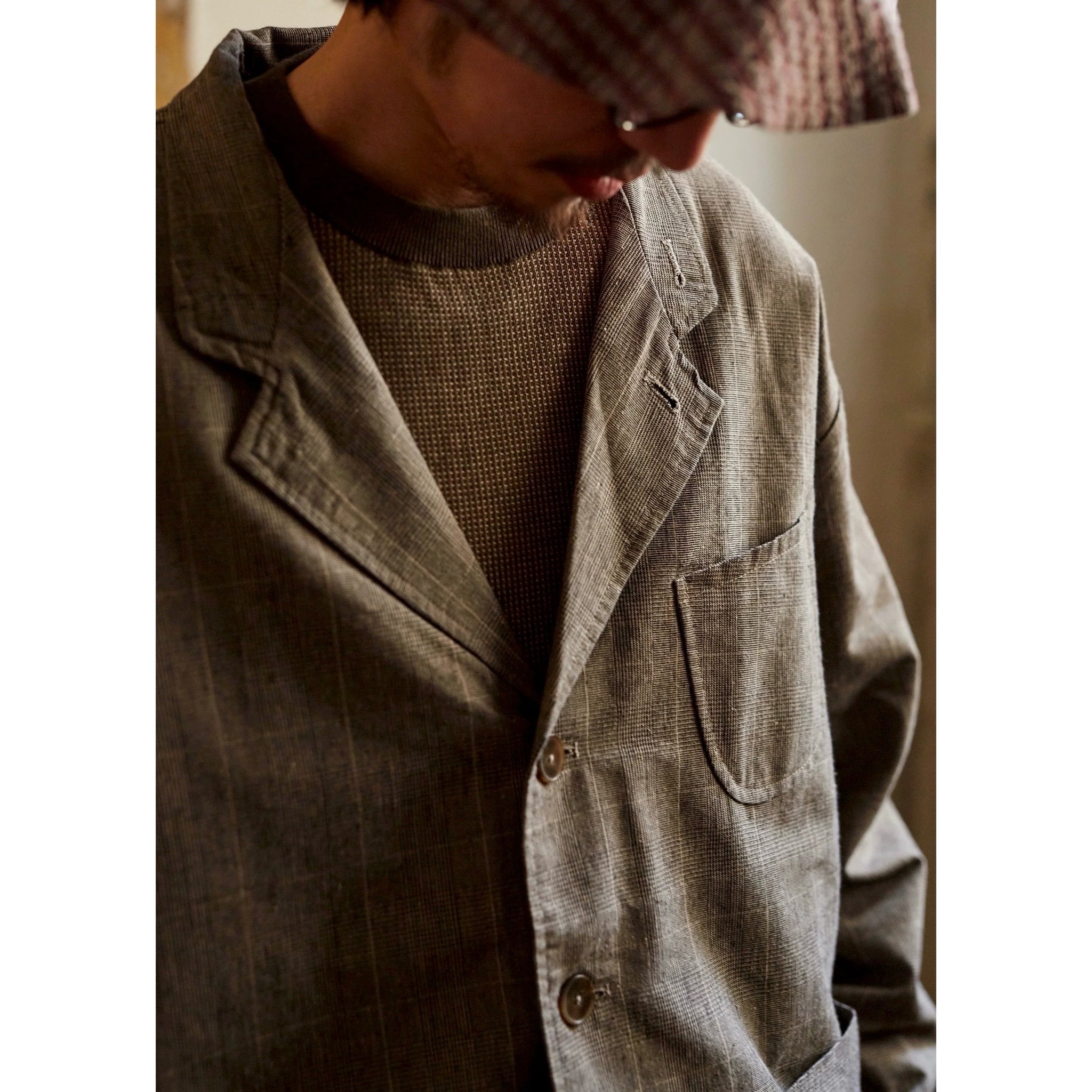 Linen Glen Check Blazer - Image 1