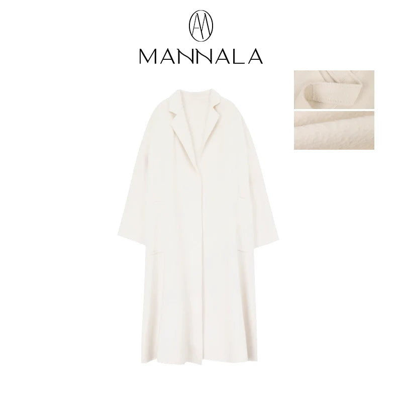 One-Stitch White Cashmere Coat - Image 1